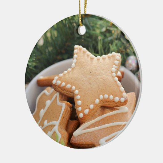 Weihnachtsgebäck Keramik Ornament (Links)