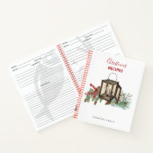Weihnachtsgebäck Laterne Pine Berries Rezept Notizblock (Innenseite)