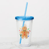 Weihnachtsgebäck Leckerei Gingerbread Man Candy Ca Acryltrinkbecher (Rückseite)