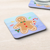 Weihnachtsgebäck Leckerei Gingerbread Man Candy Ca Getränkeuntersetzer (Linke Seite)