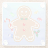 Weihnachtsgebäck Leckerei Gingerbread Man Candy Ca Glasuntersetzer (Rückseite)