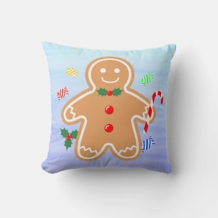 Weihnachtsgebäck Leckerei Gingerbread Man Candy Ca Kissen