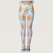 Weihnachtsgebäck Leckerei Gingerbread Man Candy Ca Leggings (Vorderseite)