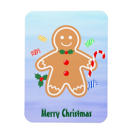 Weihnachtsgebäck Leckerei Gingerbread Man Candy Ca Magnet (Vertikal)