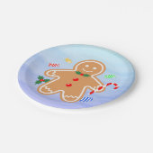 Weihnachtsgebäck Leckerei Gingerbread Man Candy Ca Pappteller (Schrägansicht)