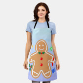 Weihnachtsgebäck Leckerei Gingerbread Man Candy Ca Schürze (Getragen)