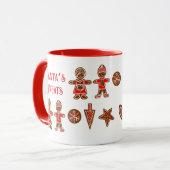 Weihnachtsgebäck-Leckereien erhalten Weihnachten Tasse (Vorderseite Links)