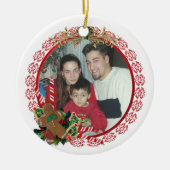 Weihnachtsgebäck Leckereien Lebkuchen Mann Keramikornament (Vorne)