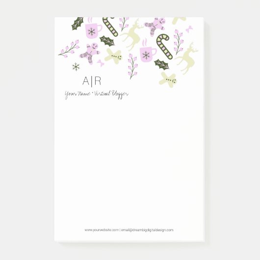 Weihnachtsgebäck Leckereien Lebkuchen Schneeflocke Post-it Klebezettel (Vorderseite)