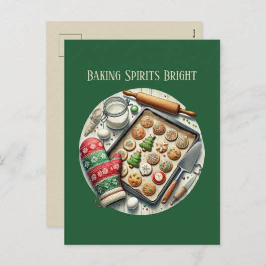 Weihnachtsgebäck-Liebhaber Feiertagspostkarte (Vorne/Hinten)