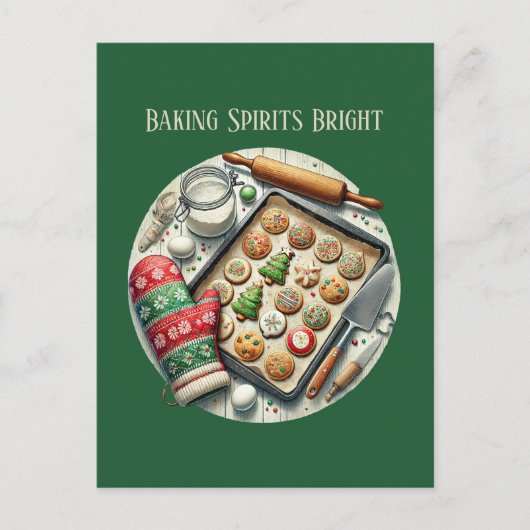 Weihnachtsgebäck-Liebhaber Feiertagspostkarte (Vorderseite)