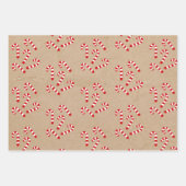 Weihnachtsgebäck Man Cookies & Candy Stripes Geschenkpapier Set (Vorderseite 3)