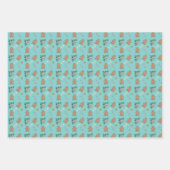 Weihnachtsgebäck Mann, Bows und Bonbons Geschenkpapier Set (Vorderseite 2)