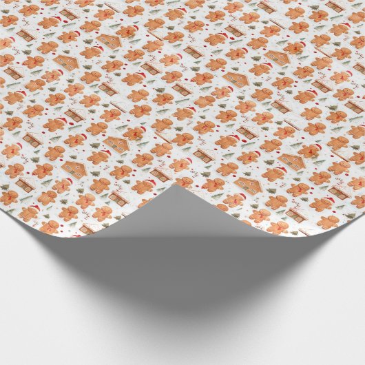 Weihnachtsgebäck Männer und Bonbons Geschenkpapier (Ecke)