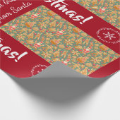 Weihnachtsgebäck Männer Weihnachtsnamen Personalis Geschenkpapier (Ecke)