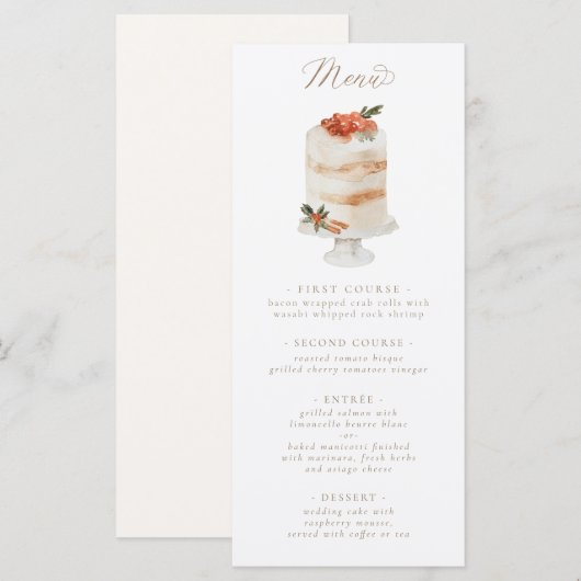 Weihnachtsgebäck Menükarte (Vorne/Hinten)