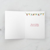 Weihnachtsgebäck mit Familiennamen Feiertagskarte (Innenseite)