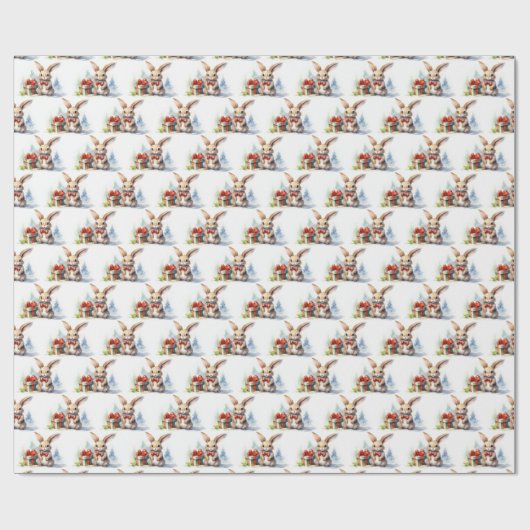 Weihnachtsgebäck mit Geschenken Geschenkpapier (Flach)