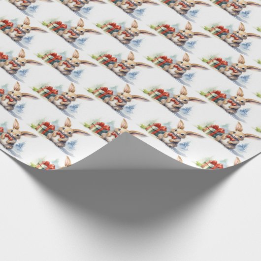 Weihnachtsgebäck mit Geschenken Geschenkpapier (Ecke)