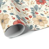 Weihnachtsgebäck mit Holly & Red Berries Geschenkpapier (Rolleneckpunkt)