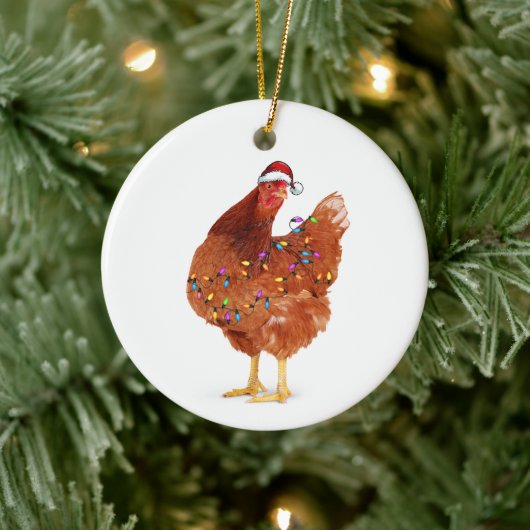 Weihnachtsgebäck mit Hut und Licht Keramik Ornament (Baum)