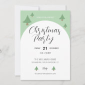 Weihnachtsgebäck mit Illustriertem Baum Einladung (Vorderseite)