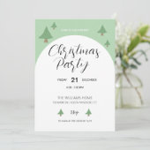 Weihnachtsgebäck mit Illustriertem Baum Einladung (Stehend Vorderseite)