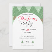 Weihnachtsgebäck mit Illustriertem Baum Einladung (Vorderseite)