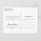 Weihnachtsgebäck mit Mistelminze und Weiß Feiertagspostkarte (Rückseite)