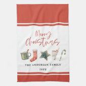 Weihnachtsgebäck mit Süßspeise Kit Geschirrtuch (Vertikal)