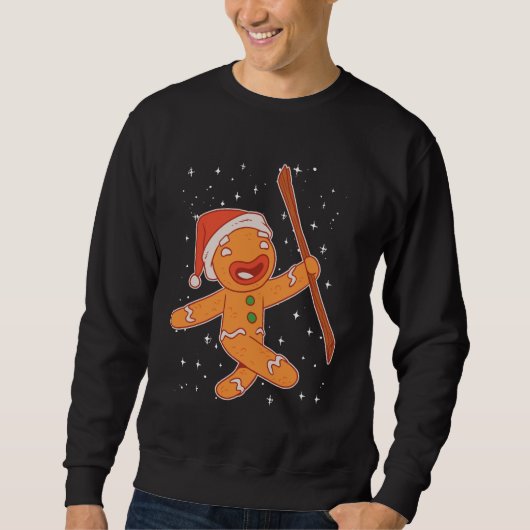 Weihnachtsgebäck mit Weihnachtsmannmütze Geschenk Sweatshirt (Vorderseite)