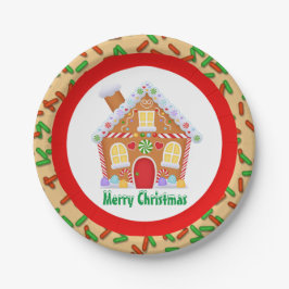 Weihnachtsgebäck mit Zusatz von Textplatte Pappteller