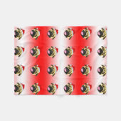 Weihnachtsgebäck Mops Fleece Blanka (Vorderseite (Horizontal))