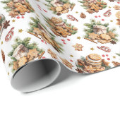 Weihnachtsgebäck-Muster Geschenkpapier (Rolleneckpunkt)