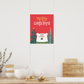 Weihnachtsgebäck, Niedliche Weihnachtsschauspielku Poster (Küche)