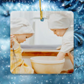 Weihnachtsgebäck Niedliches Whimsisches Foto Keramikornament