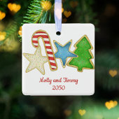 Weihnachtsgebäck Niedliches Whimsisches Foto Keramikornament