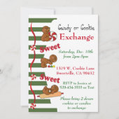 Weihnachtsgebäck oder Süßwarenaustausch Einladung (Vorderseite)