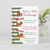 Weihnachtsgebäck oder Süßwarenaustausch Einladung (Stehend Vorderseite)