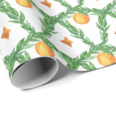 Weihnachtsgebäck Orangen Garland Geschenkpapier (Rolleneckpunkt)