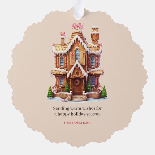 Weihnachtsgebäck Ornament Karte (Rückseite)