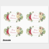 Weihnachtsgebäck Ovaler Aufkleber (Blatt)