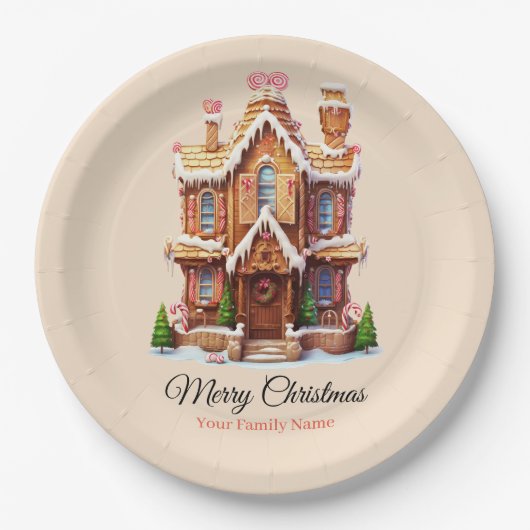 Weihnachtsgebäck Pappteller (Vorderseite)