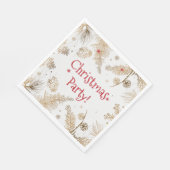 Weihnachtsgebäck, Party aus Goldenen Kiefern, Serviette (Ecke)