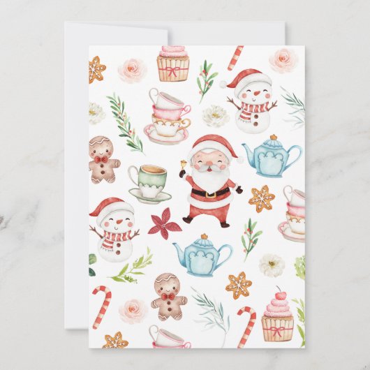 Weihnachtsgebäck Party Einladung (Rückseite)