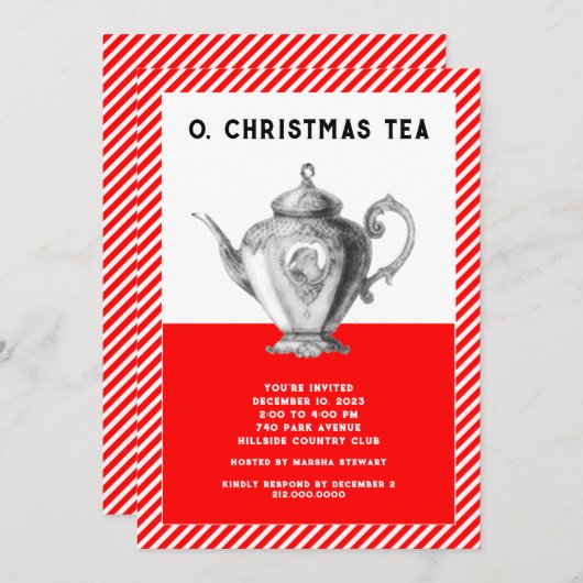 Weihnachtsgebäck Party Einladung (Vorne/Hinten)