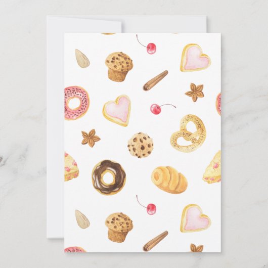 Weihnachtsgebäck Party Einladung (Rückseite)