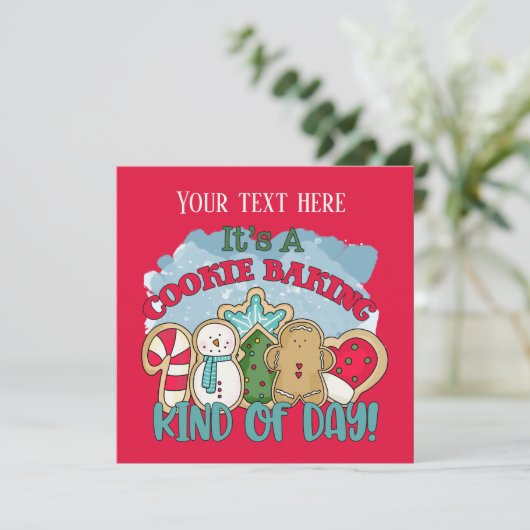 Weihnachtsgebäck Party Einladung (Stehend Vorderseite)