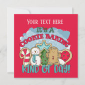 Weihnachtsgebäck Party Einladung (Vorderseite)