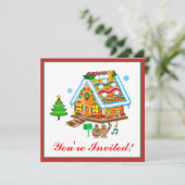 Weihnachtsgebäck Party Einladung (Stehend Vorderseite)